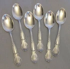 Antique Gorham Sterling Silver Portland Teaspoon Set 6 Patent 1904 mono W 98g