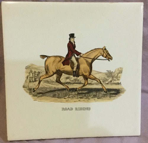 Equestrian Horseman Rider Ceramic Tile Hot Plate Road Riding | eBay