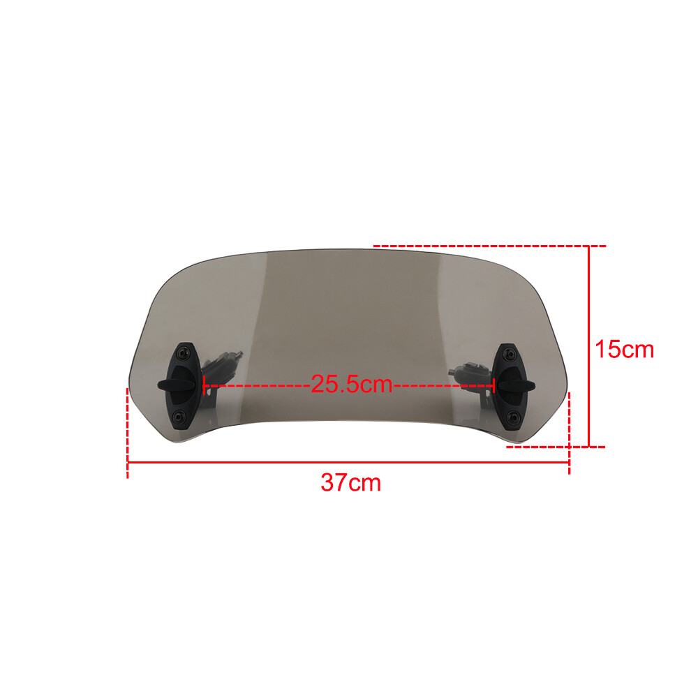 Universal Motorrad Windschutzscheibe Verlängerung - Clamp-On Spoiler Transparent