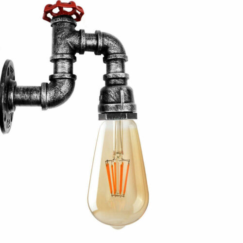 Vintage Retro Eisen Rohr Wand Lampe Wasserrohr Industrielampe E27 Wandleuchte - Bild 64 von 118