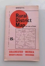 Vintage Barnett's Rural District Map of Colchester Mersea Brightlingsea Wivenhoe