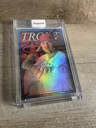 Topps Project 70 Mike Trout by Tyson Beck /70 Auto Card #747-A Angels - Picture 2 of 5