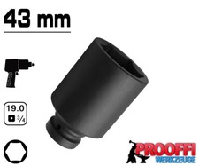 KRAFT Power Schlagschrauber Nuss 3/4" Stecknuss 43 mm Steckschlüssel 6-Kant Lang