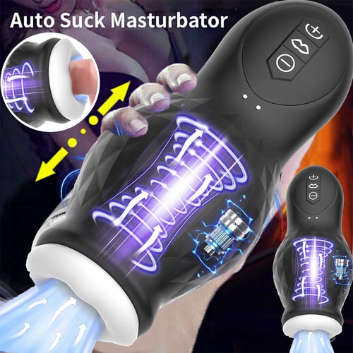 For Men Male Automatic Mastubator Pussy Blowjob Sucking Vibrator Cup Strong Toy - Picture 4 of 14