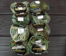 Noro Tidiori,  col. 4  Lot A, 8 skeins, 40 gr./88 m, shades of green