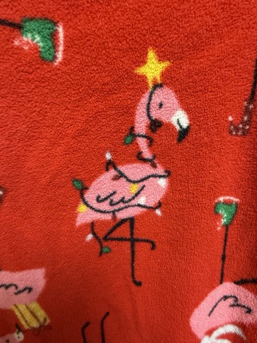 Carters One-Piece Christmas Flamingo Footed Sleeper Pajamas 6-6A - Picture 8 of 9