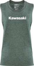 Factory Effex Kawasaki Women's Muscle Tank Top Forest Green