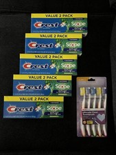 5 Crest Plus Scope Whitening 2 Pack 1 CVS Soft Toothbrushes 10 Pack Bundle