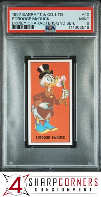 1957 BARRATT & CO. LTD WALT DISNEY FIGUREN 2ND SER #40 SCROOGE McDUCK PSA 9