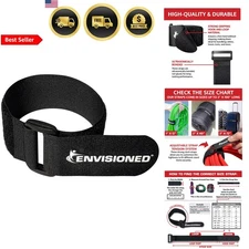 Cinch Straps 2 Inch x 30 Inch 6 Pack Strong Grip Hook Loop Nylon Black