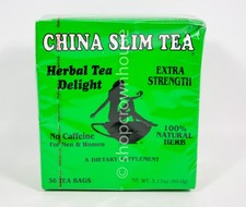 China Slim Tea Extra Strength Herbal Tea Delight No Caffeine 36 Bag Box 01/2027