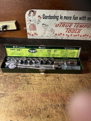 NOS SK Professional Tools 1/2'' Drive 16 Piece Socket Set (No. 4116) Excellent