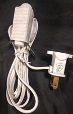 Christmas Village Replacemet Clip Light White Bulb  Cord with Plug  Switch