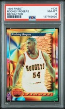 1993 TOPPS FINEST REFRACTOR #131 RODNEY ROGERS ROOKIE RC PSA 8