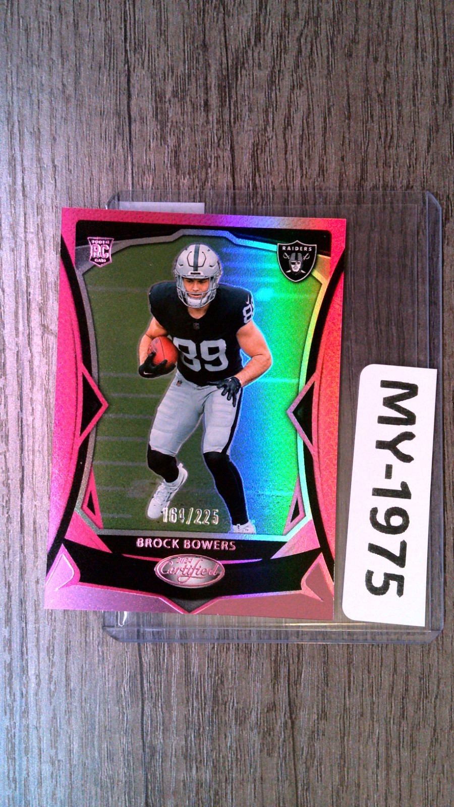 BROCK BOWERS 2024 CERTIFIED #110 MIRROR PINK ROOKIE 164/225