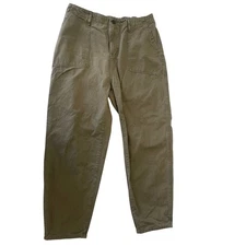 ABLE Alex Relaxed Surplus Pants Utility Sustainable Olive Green Womens 32