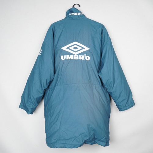 Umbro Jacket Mens Small Teal Pro Training Football Oversized Padded Vintage 90s - Picture 10 of 12