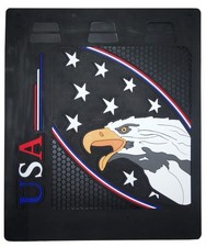 Set Of 2 Eagle Usa 24 X 30 X 14 Thick Rubber Black Semi Truck Mud Flaps