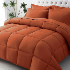 Twin Comforter Set, Ultra-Soft Bed in a Bag Twin Size 5 Pieces, Oeko-Tex Certifi