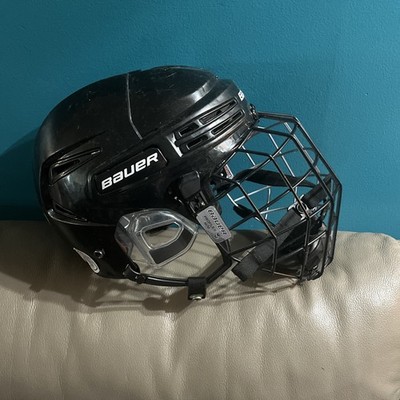 Bauer RE-AKT 75 Black Hockey Helmet Combo - Size M, 6 7/8-7 3/8 With Facemask