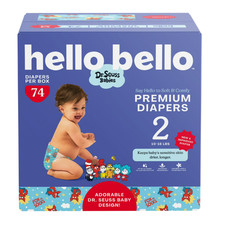 Hello Bello Premium Dr. Seuss Babies Diapers Club Box - Size 2, 74 Count