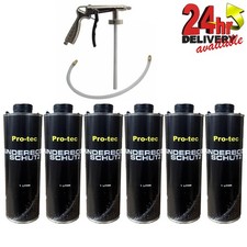 6 x Car Body Schutz - Black Underseal + Underbody Coating Gun Texture 3M