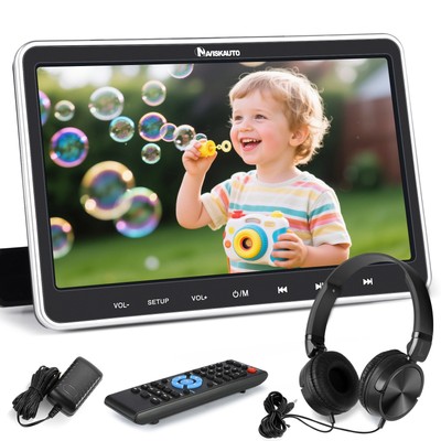 10.1'' Auto DVD Player Kopfstütz TV Monitor 1080P HDMI USB SD AV-IN/OUT+Kopfhörer