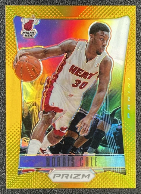 NORRIS COLE 2012-13 PANINI PRIZM #206 ROOKIE TRUE GOLD RC 4/10 HEAT
