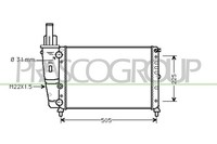 Prasco KüHler WasserküHler MotorküHler FüR Fiat Punto 55 1.1 Lancia Y
