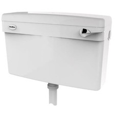 Dudley Slimline White Cistern (Side Inlet  Dual Overflow) - FREE 1 Day Delivery