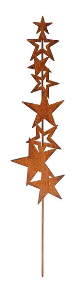 Rost Gartenstecker Sterne Edelrost Gartendeko Aus Metall Garten Deko Stern-image