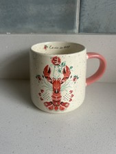 Billie Mug Lobster & Rose Cream Cath Kidston- VGC. Perfect For Valentines