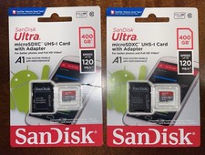 SanDisk Ultra 400 GB MicroSDXC UHS-1 Card with Adapter 120MB/s SDSQUA4