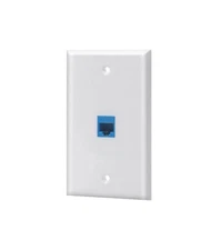 Ethernet Wall Plate CAT6 1-Port Single Gang Keystone Network Female to Female