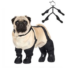 Adjustable Suspender Boots Waterproof Dog Shoes Anti-Slip Pet Paw Protector Rain