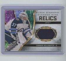 2021-22 Upper Deck Black Diamond Mine Relics Connor Hellebuyck Winnipeg Jets