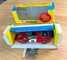 VINTAGE CORGI TOYS 344 FERRARI 206 DINO SPORT/W BOX..PRE-OWNED