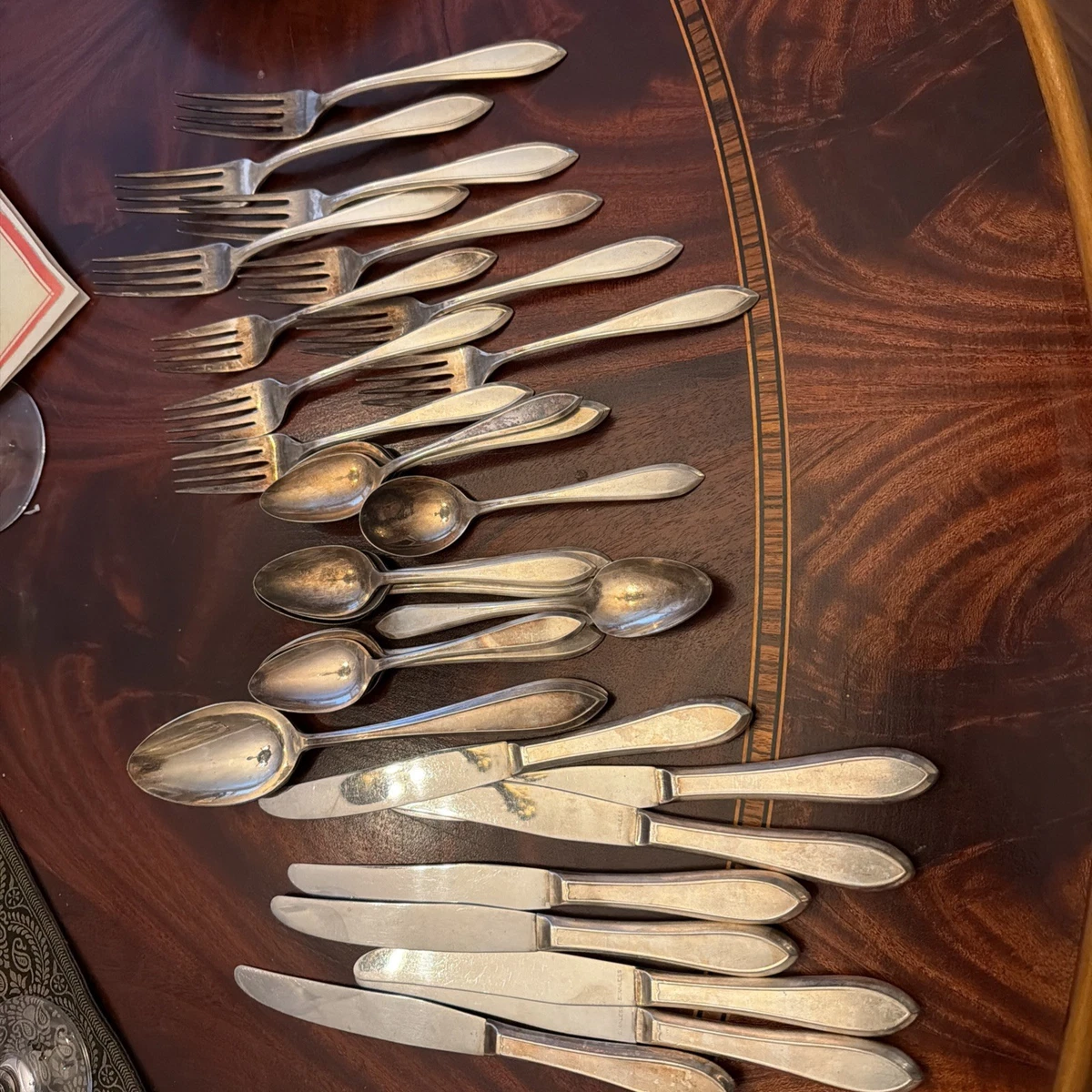 Wm. Rogers & Son Flatware-Place Setting Antique US Silver-Plated