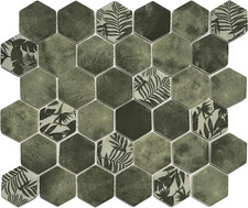 Blue Hexagon Glass Mosaic Tiles - 8 Sheets for Stylish Home Decor