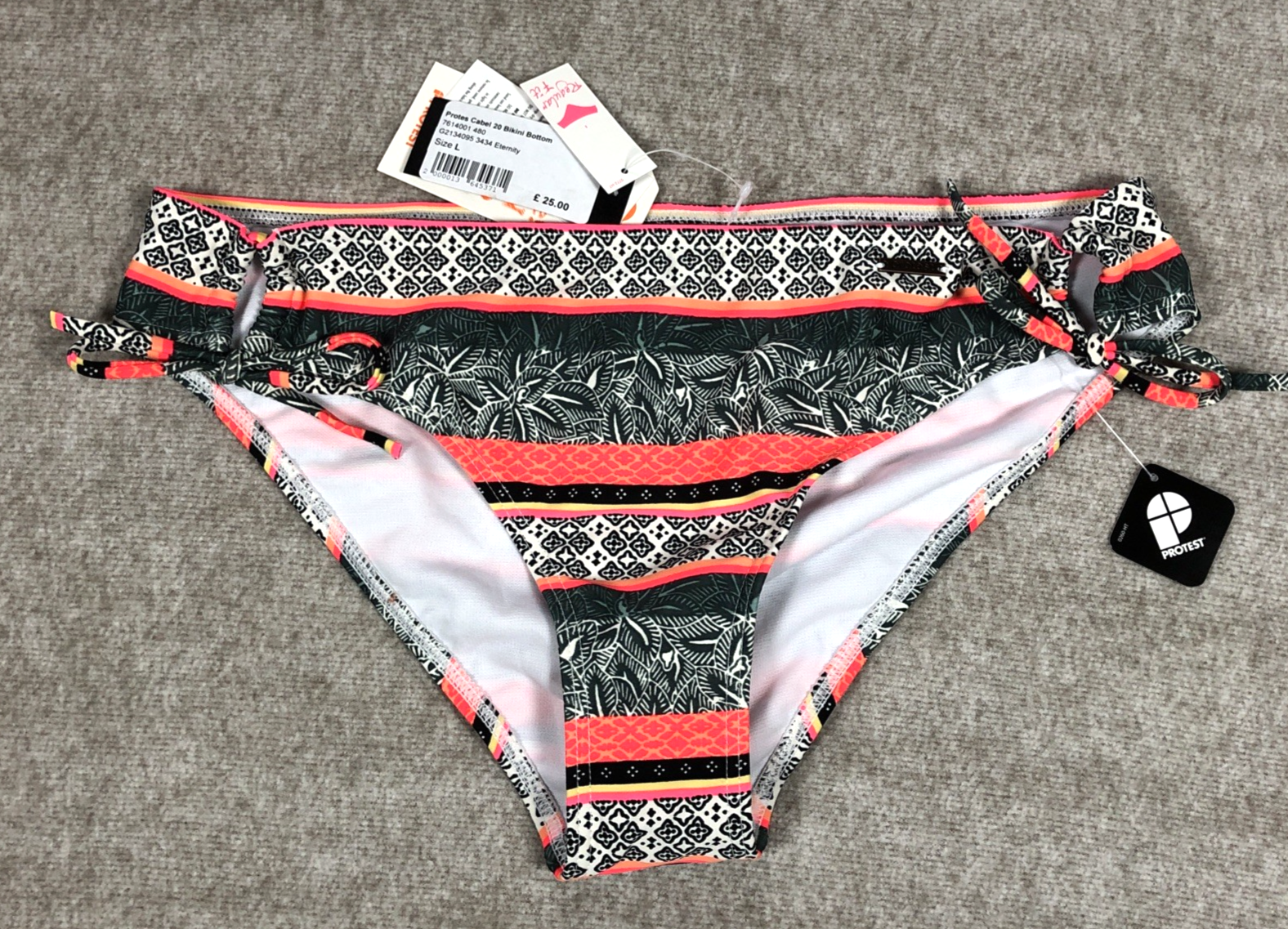 Protest Women's Cabel Bikini Bottoms UK 14 EU 40 Eternity Side Tie Beach Holiday