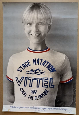 Stage pré olympique de Vittel - Natation - Signée - Affiche - 1972 - Photo 1/4