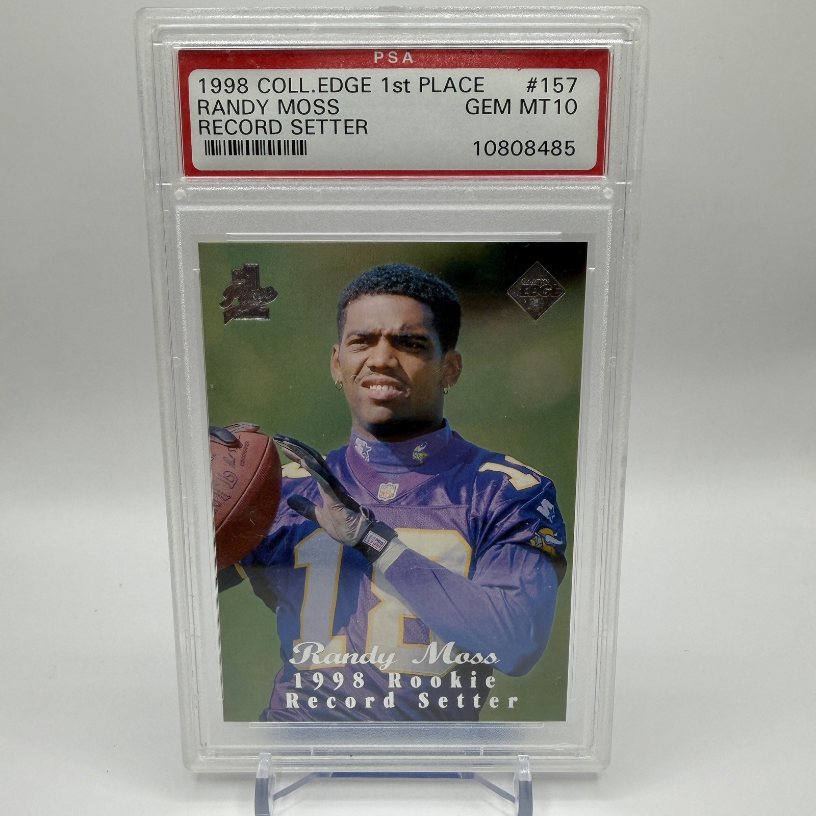 Randy Moss Collector's Edge 1st Place #157 Record Setter