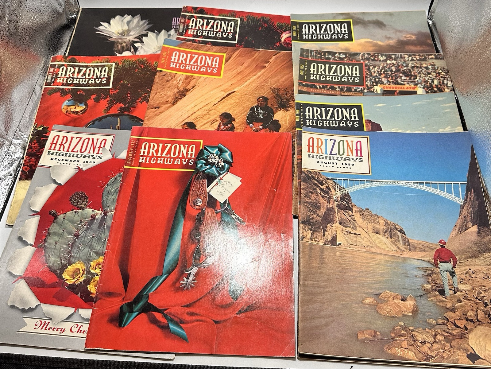 #50D ARIZONA HIGHWAYS -LOT OF 11 MAGAZINES 1950s