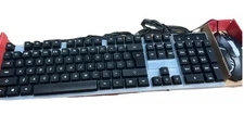 GAMING COLORFUL KEYBOARD AND 3D MOUSE  SET WIRED KM-5003 NEVER USED