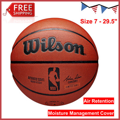 WILSON NBA Authentic Indoor/Outdoor Basketballs - Size 7(29.5'') Brown Soft Touch