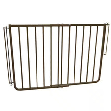 30 In. H X 27 In. to 42.5 In. W X 2 In. D Outdoor Safety Gate in Brown