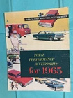 1965 FORD "FoMoCo & ROTUNDA  TOTAL PERFORMANCE ACCESSORIES / COBRA" Car Brochure