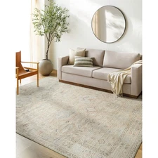 x Becki Owens Marlene Vintage Medallion Area Rug, 3'11" x 5'7", Cream