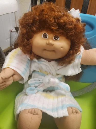 Vintage 1986 Cabbage Patch Kids Doll Coleco Cornsilk Red Auburn Hair  Brown Eyes