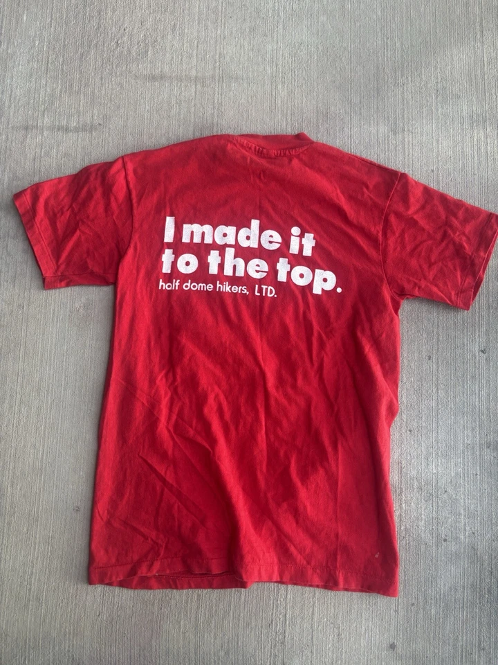 80 年代复古 YOSEMITE NATIONAL PARK 纪念品 T 恤 尺寸 M HALF DOME HIKERS, LTD. — 第 2/4 张图片